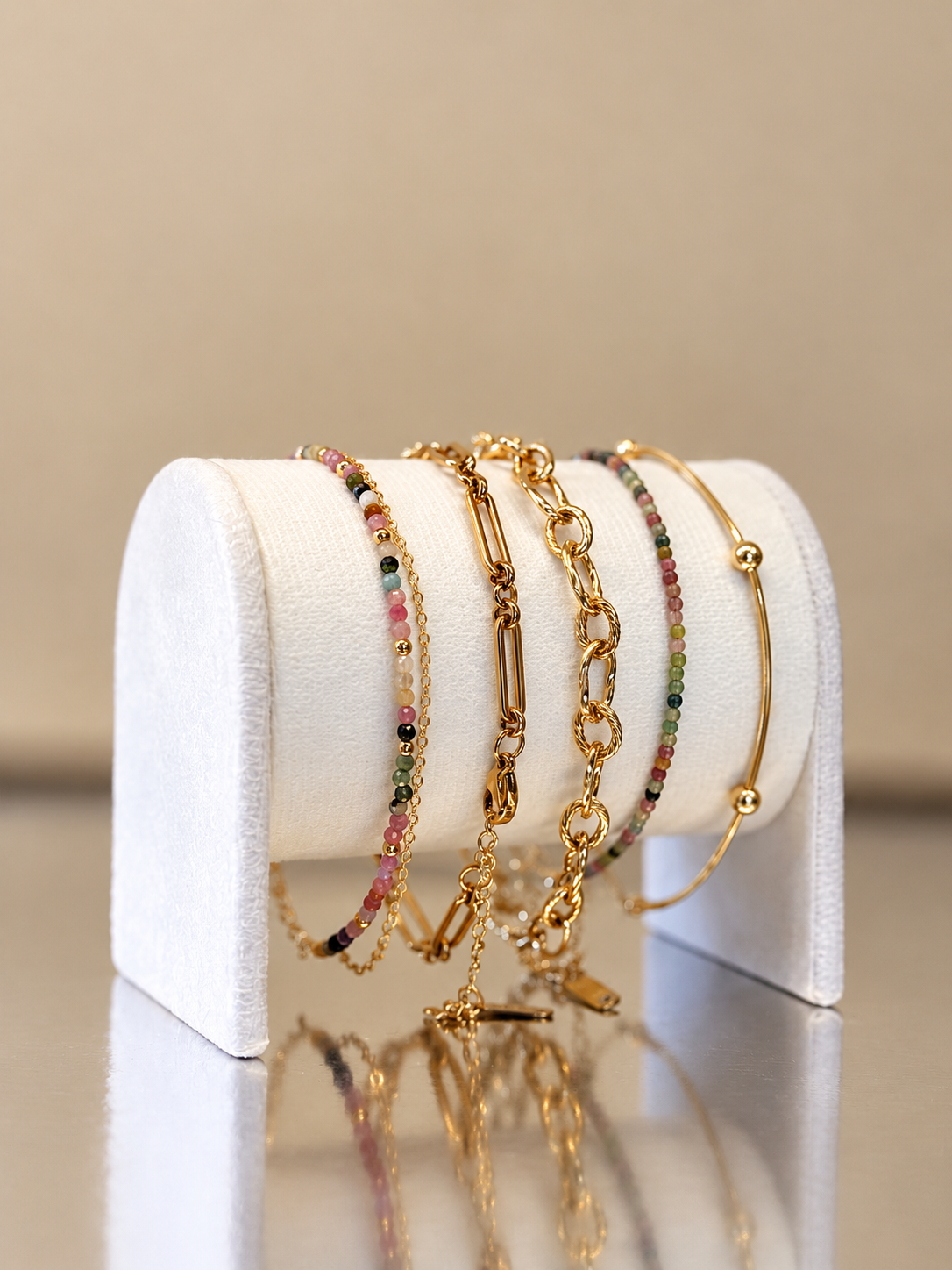 Chunky gold chain bracelet