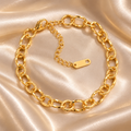 Chunky gold chain bracelet