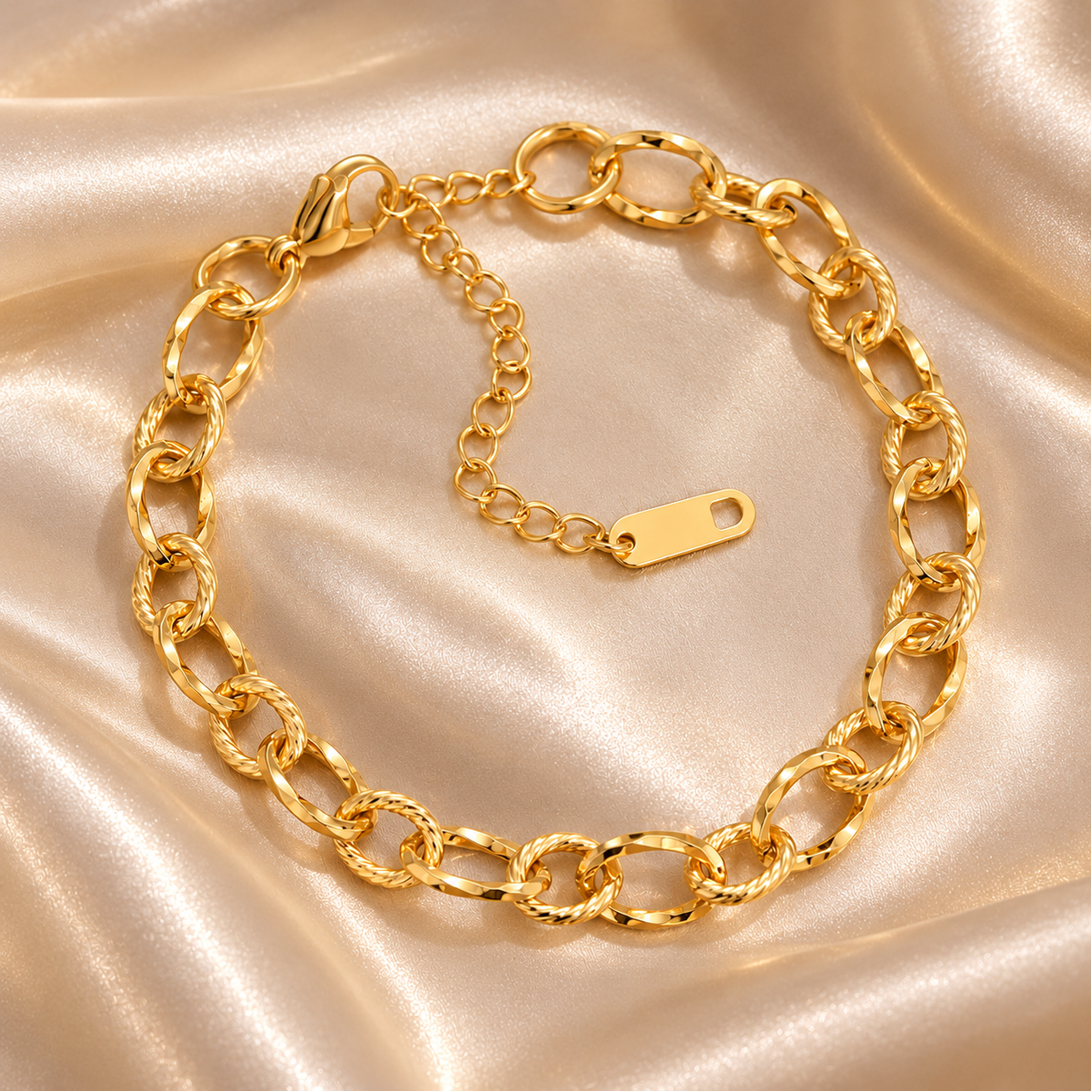 Chunky gold chain bracelet