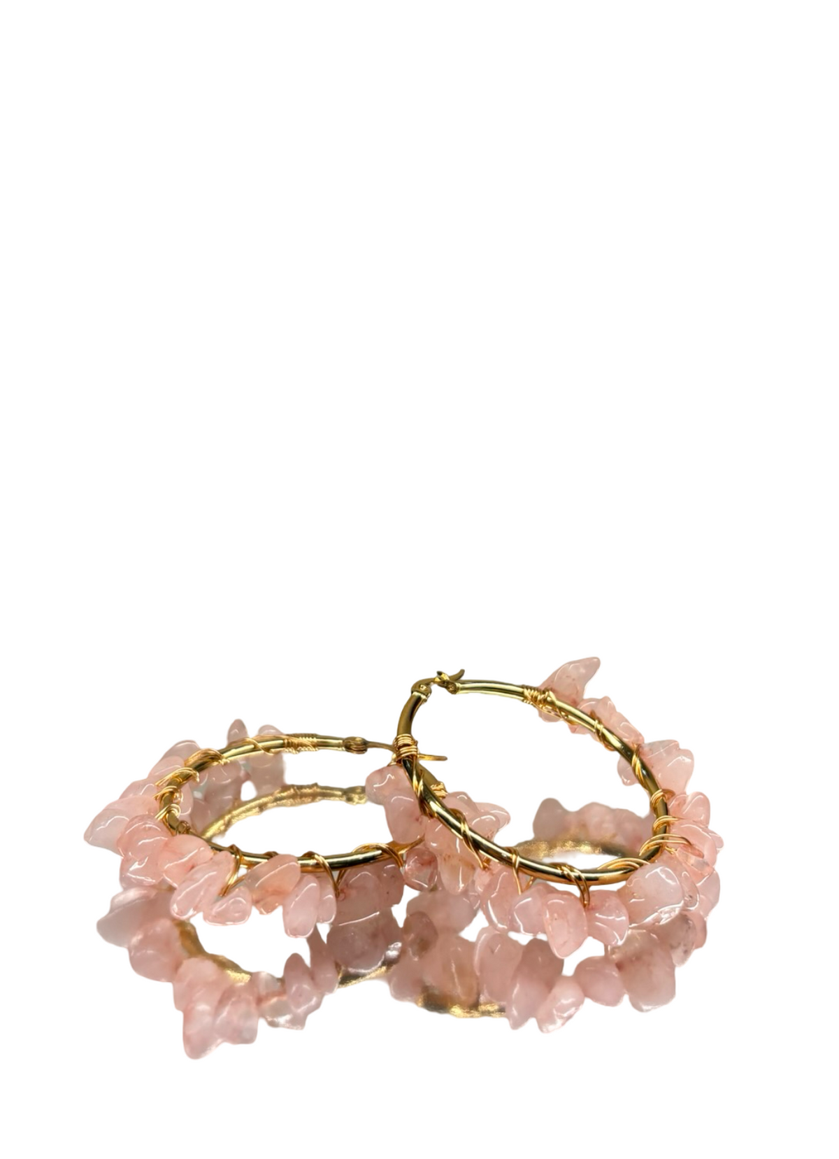 Rose Quarts Hoops