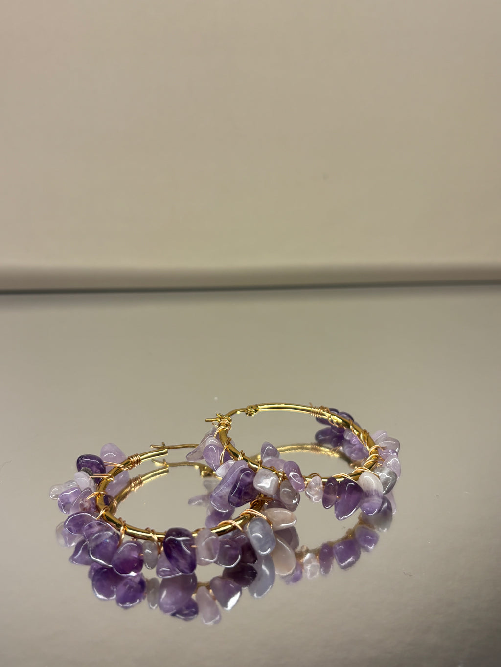 Amethyst Hoops