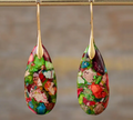 Multicolour Jasper Gemstone Earrings